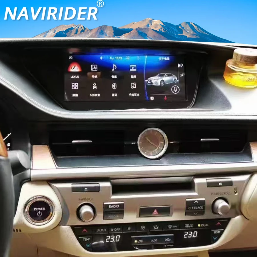 10.25''AHD Android 15 BT GPS 4G Qled Screen DSP Car Radio For LEXUS ES ES200 ES300H ES250 ES350 2013-2017 Built-in360 Carplay