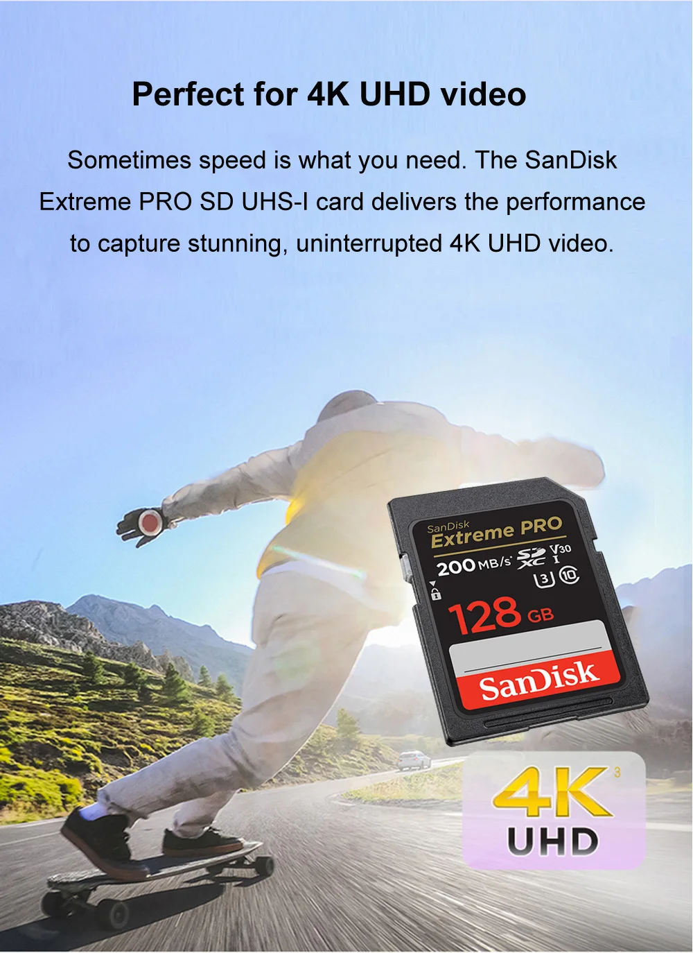 SanDisk Ultra/Extreme PRO UHS-I Karte 32GB 64GB 128GB 256GB SD-Karte C10 Flash-Speicherkarte SD U3 4K V30 Karten für Kamera – Detail 2