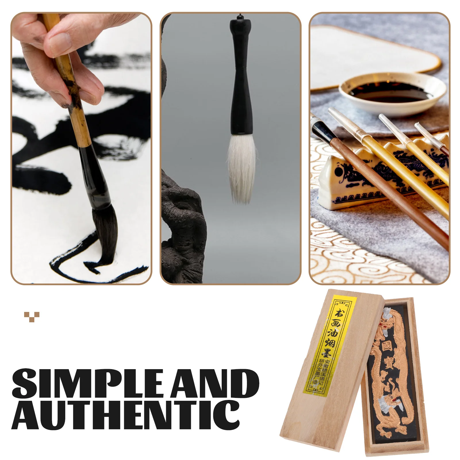 

Ink Strips Chinese Style Stick Calligraphy Tools Decoration Inkstone