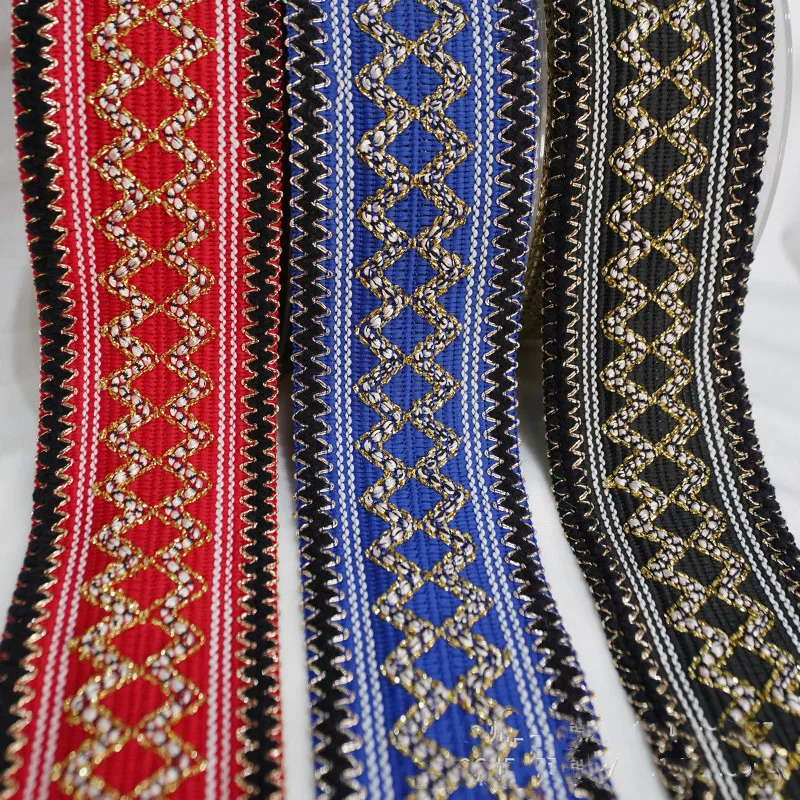 1 Yards Knitted Webbing Ribbon Embroidered Lace Wedding Dress Fringe Clothing Accessories Lace Material