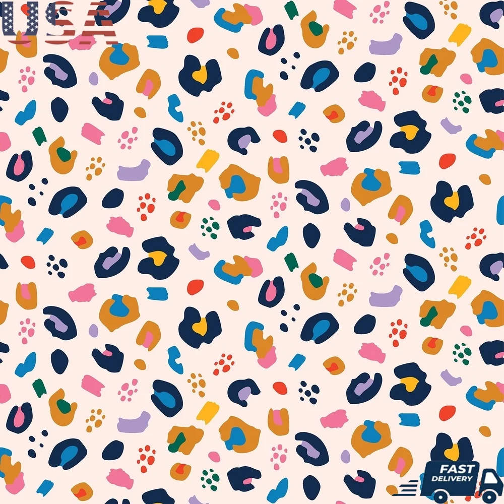 

Многоцветные обои с леопардовым принтом, легко наклеиваемые, сменный виниловый рулон, 20,5 x 18 футов, идеальный домашний декор своими руками