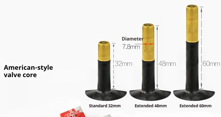 KENDA 20X1.25/1.5/1.75/2.125/1-8/3-8 Zoll Fahrradschlauch AV/FV 32/36/48mm für Faltfahrzeuge 451C Kinderfahrrad – Detail 5