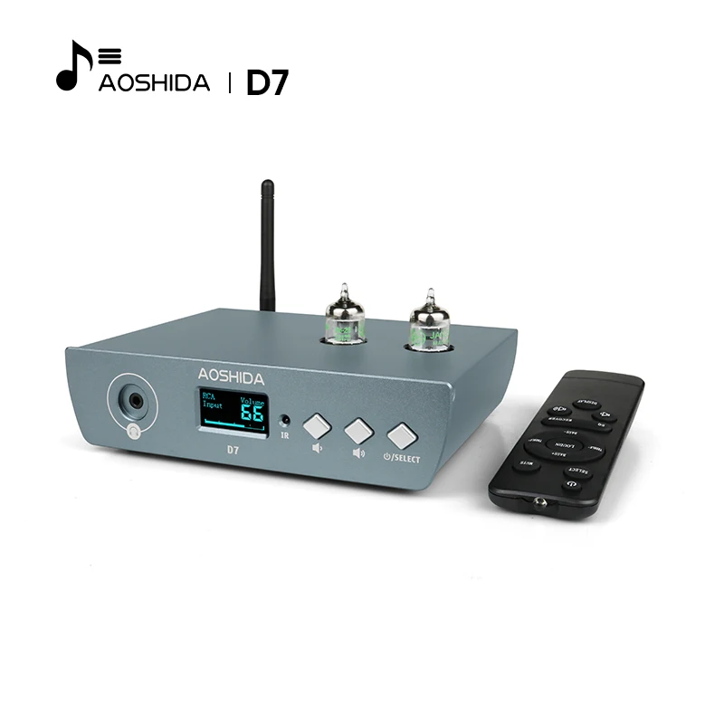 AOSHIDA D7 LDAC Bluetooth 5.1 Balanced Decoder HIFI Tube preamplifier 3.5mm headphone amplifier 120mW all-in-one player XLR DAC