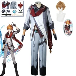 Juego de Anime Genshin Impact Tartaglia Kostum Cosplay uniforme de Marvel, disfraz de actuación para fiesta de Halloween, conjunto completo