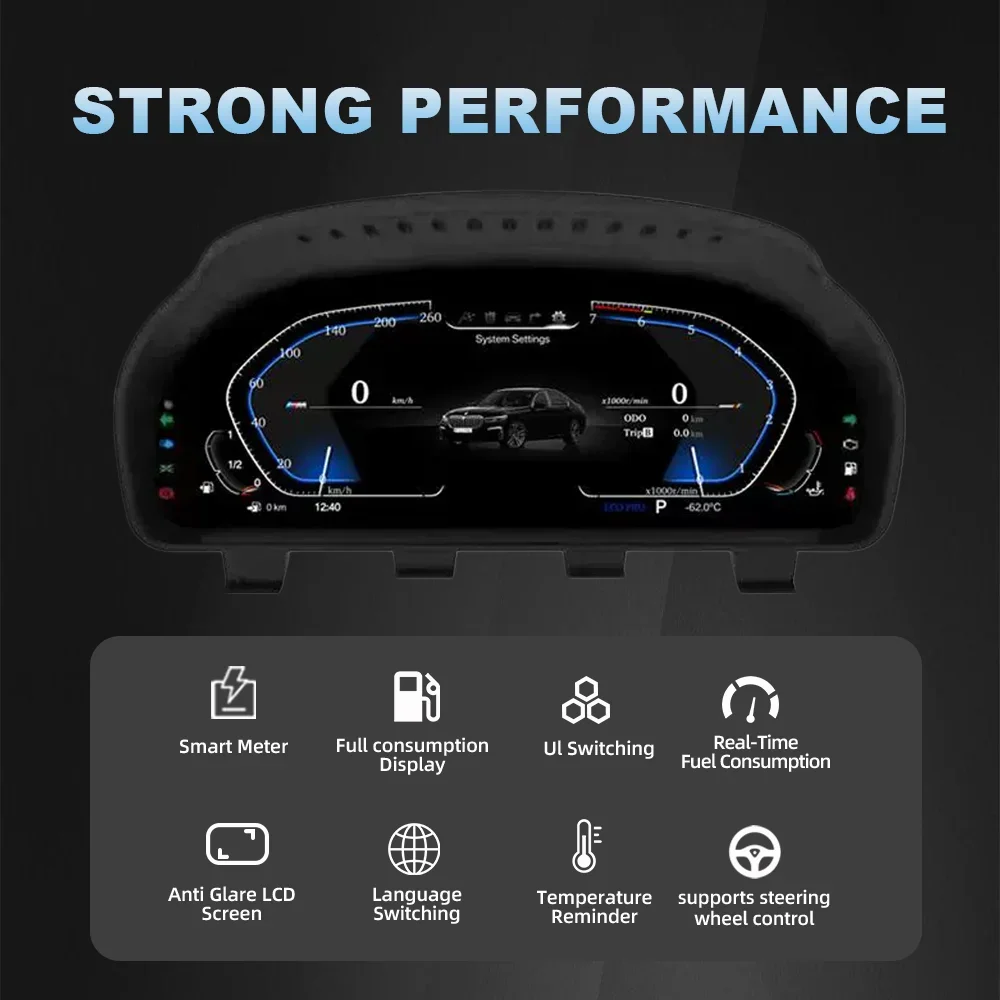 لوحة القيادة لسيارات BMW E83 F25 F26 E70 E71 F15 E81 F20 E90 E60 F30 F32 F10 F06 E65 E84 F48 عداد السرعة مجموعة الأدوات الرقمية