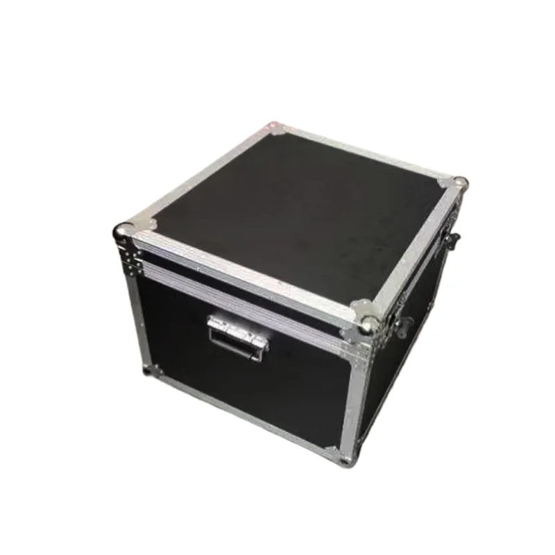 xx-Flying Aluminum Road Box Huge TV Screen Transport Box Black Aluminum Aviation Box With Wheels
