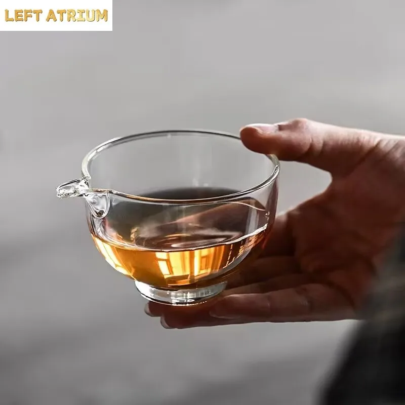 Japanese Style 120/150ml High Borosilicate Heat-resistant Glass Fair Cup Tea Pitcher Chahai Kungfu Tea Dispenser Tea Set Access