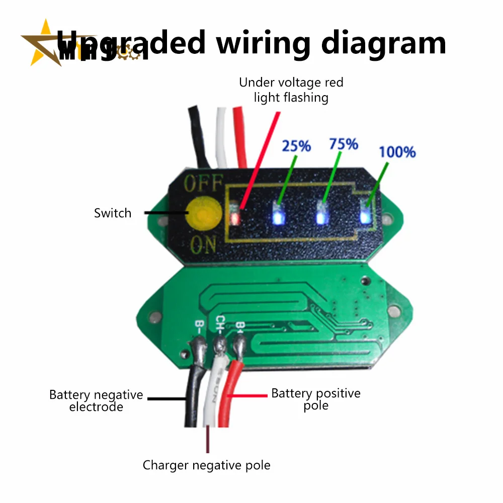 18650 lithium Battery Power Display Charging Indicator Flashing FOR 1S 2S 3S 4S 6S 7S 12V 24V  Li-ion Lifepo4 lead-acid BMS