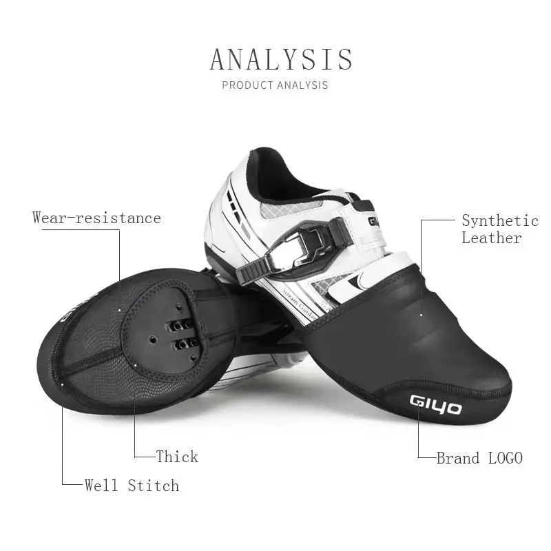 GIYO Cycling Shoes Covers Waterproof Winter Warmers Half Toe Shoe Cover for Mtb Road Shoes Reflective Sneakers Cycling Overshoes