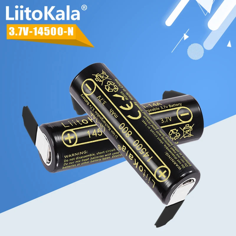 1-50pcs LiitoKala 14500 800mAh 3.7V Li-ion rechargeable battery for Remotely piloted aircraft Flashlight Electric toy Small fan