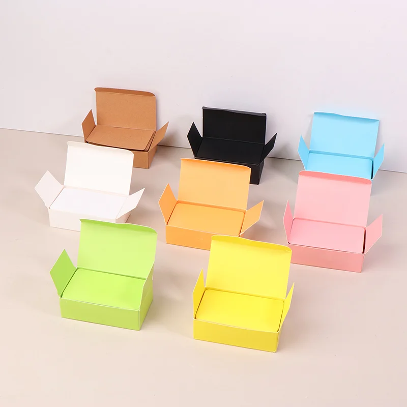 100Pcs Kraft Paper Card Double Sided Word Label Blank Business Cards Message Note Thank You Card Writing Learning Card