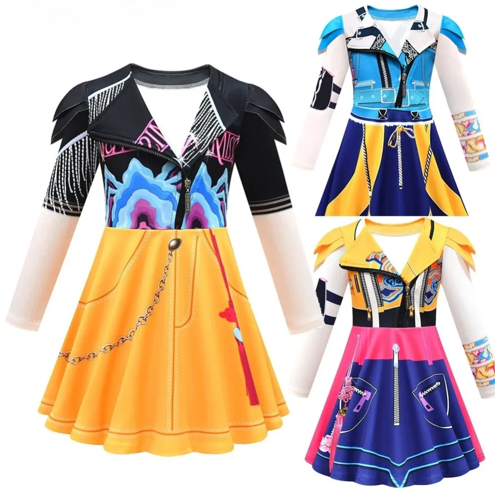 

Kids Demon Hunter of KPop Rumi Zoey Mira Cosplay Dress Costume Bags Child Girls Roleplay Clothing Halloween Party Suits