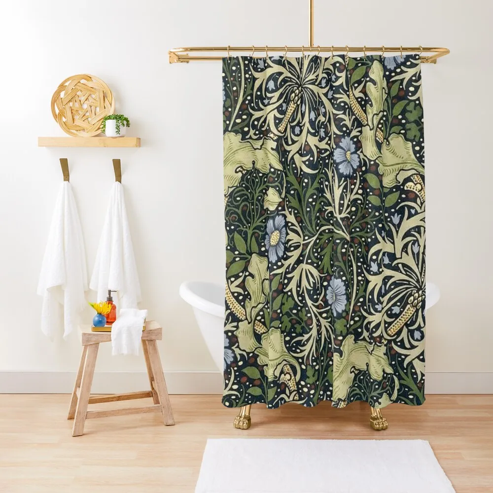 

William Morris Seaweed Pattern Shower Curtain Shower For Bathroom Set Shower For Bathrooms Curtain