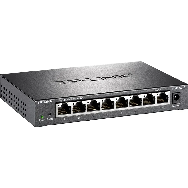 TP-Link 8 Port Gigabit Switch, Easy Smart Managed, Plug & Play, Sturdy Metal W/ Shielded Ports, Support QoS, Vlan (TL-SG2008D)