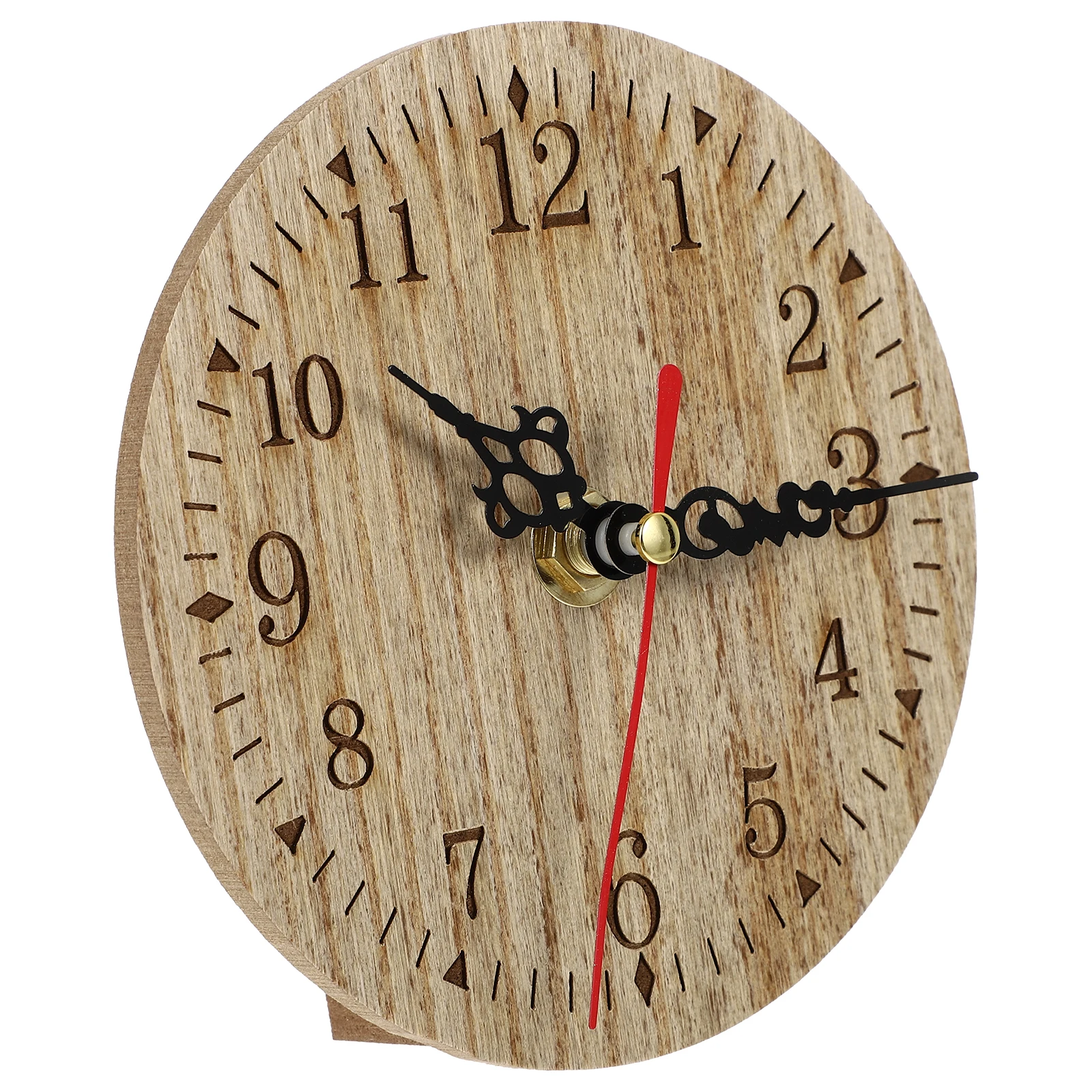 

Vintage Wooden Retro Desk Wall Clock Mute Big Numbers Digital Clock Home Office Decor Stable Efficient Powered