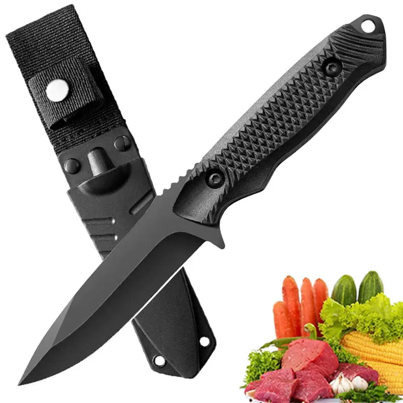 Fruit knife, durable cutting tool, with sheath stainless steel knife, for cooking and camping fishing barbecue use