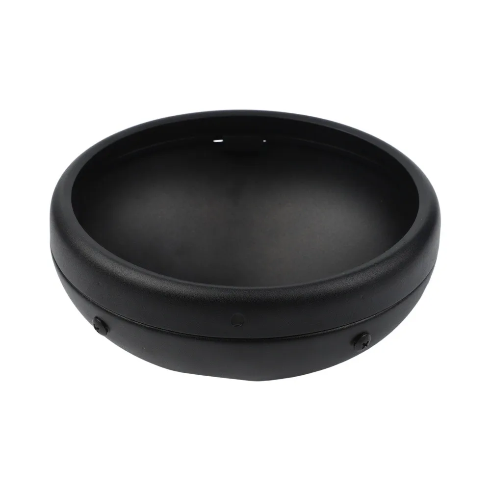 7 Inch Motorcycle Headlight Housing Matte Dark Alloy Frame Compatible with LED Lamps Providing and Stylish Bike Upgrade