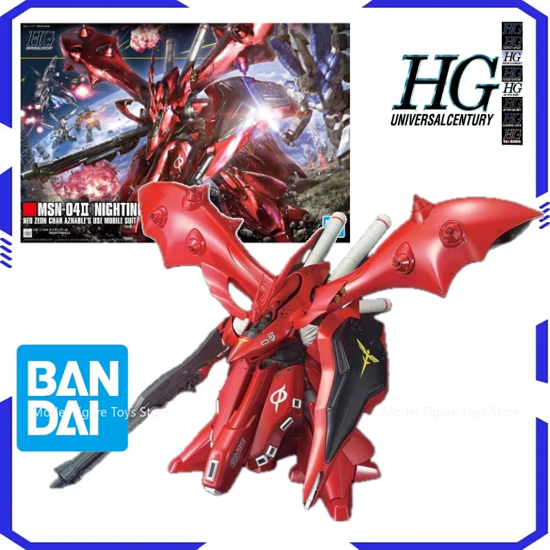 

Bandai Original Model 1/144 HG MSN-04 Nightingale Model Kit Anime Warrior Component Model Anime Action Character Doll Toy Gift