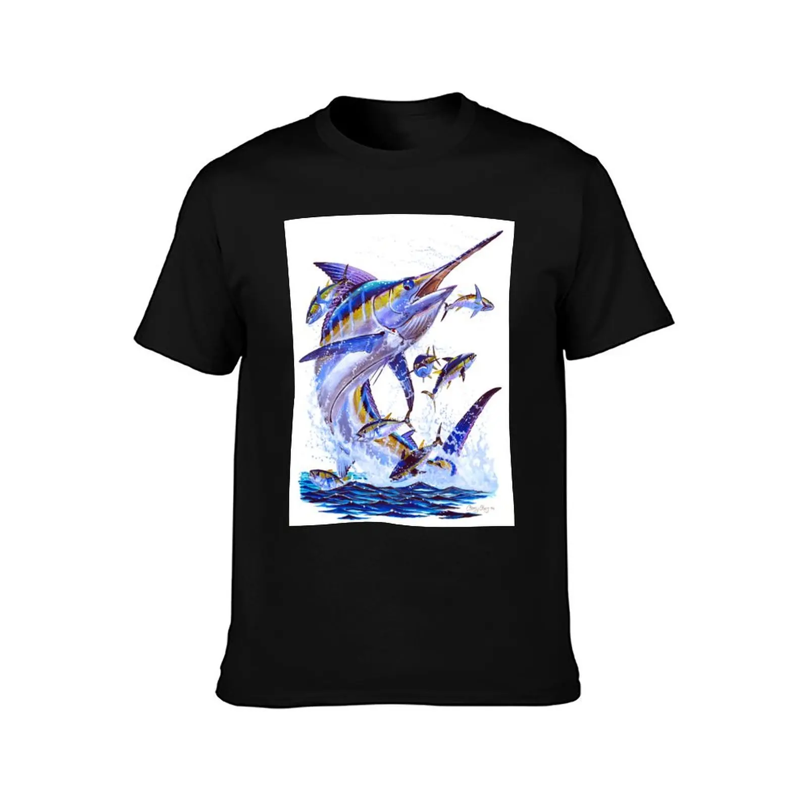 blue marlin and tunas T-Shirt Light Athletic Short Sleeve Tee Shirt T-Shirt