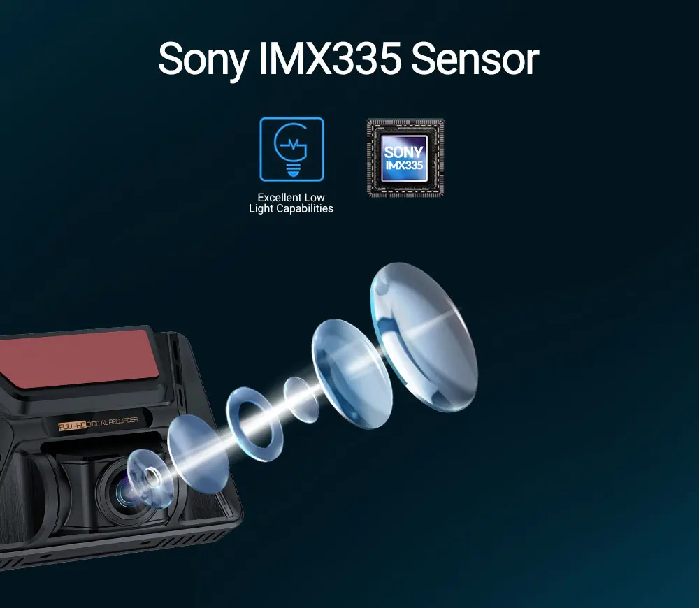 Hide Style Two Channels Dashcam 4k Dvr Video Recorder With Parking Mode