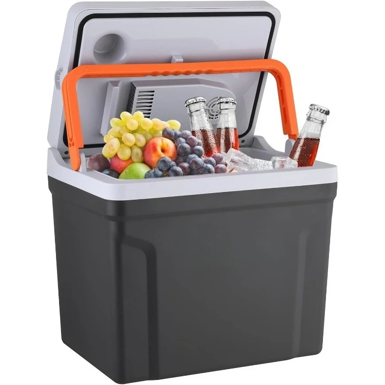 

Upgrade 27 Quart (25Liter) Electric Car cooler and Warmer with New removable lid design, Thermoelectric Iceless Cooler for Trave