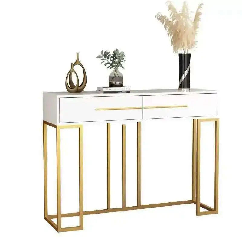 

European Designer Console Tables for Hallway Leisure Home Iron Console Table Living Room Furniture Modern Simple Porch Cabinets