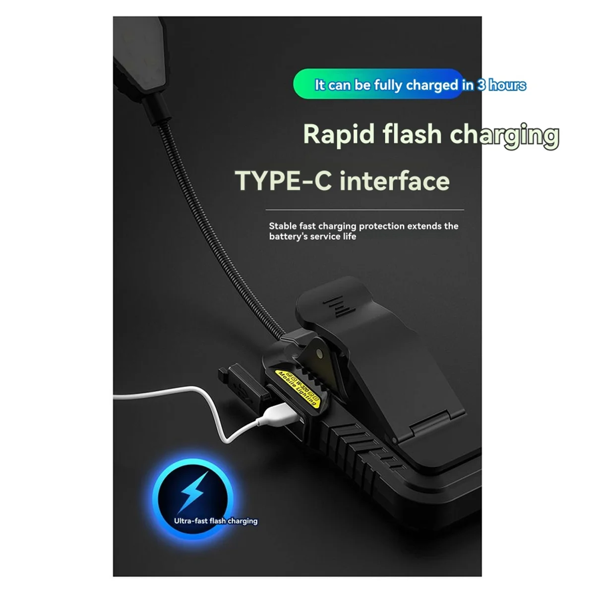 

2025+Clip on Light Rechargeable Reading Light with Motion Sensor Lamp with Power Indicator for Reading Camping Fishing