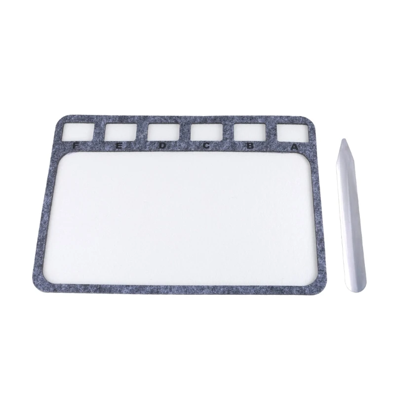 

Sturdy Felt Bead Designs Mats Portable for Jewelry Making 2Pcs Rectangle Beading Trays with Alphabetical Scales 97QE