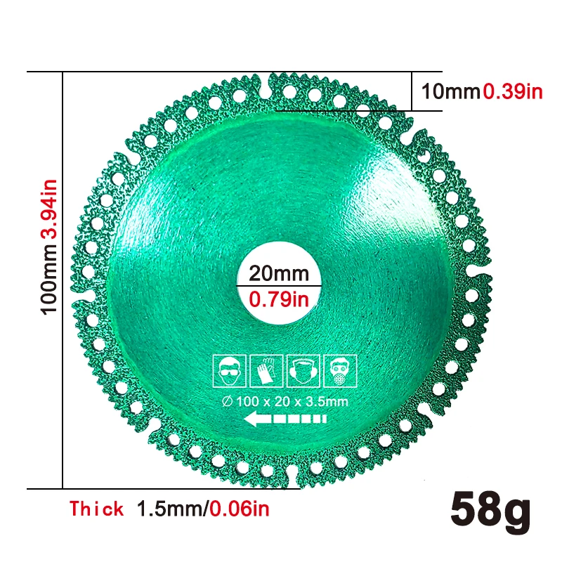 Smerigliatrice angolare multifunzionale lama da taglio composita brasatura piastrelle di ceramica fetta secca lama per sega in marmo utensile da taglio per lastre di ferro