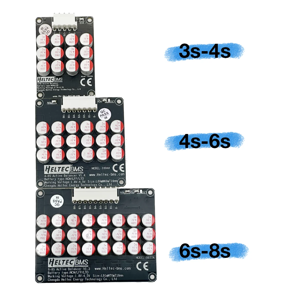 5A Active Battery Equalizer  Balancer Lifepo4/Lipo/LTO  Energy Equalization for 3S-8S Cells  High-Current Capacitor Balancing