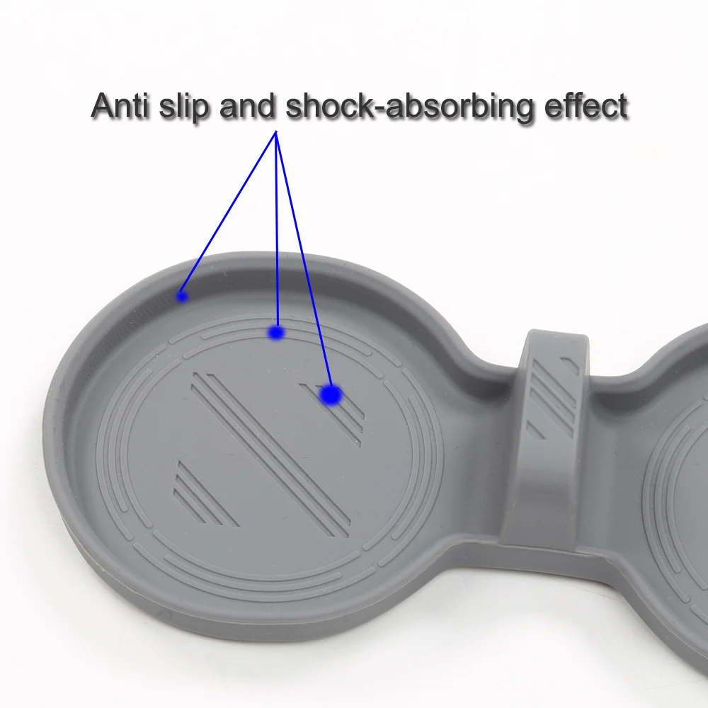 테슬라 모델 3 하이랜드 2024 용 물컵 거치대 보관함, 콘솔 컵 거치대 TPE 패드, 블랙