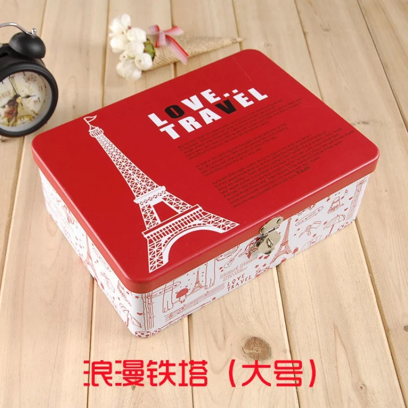 Practical password lock desktop iron case