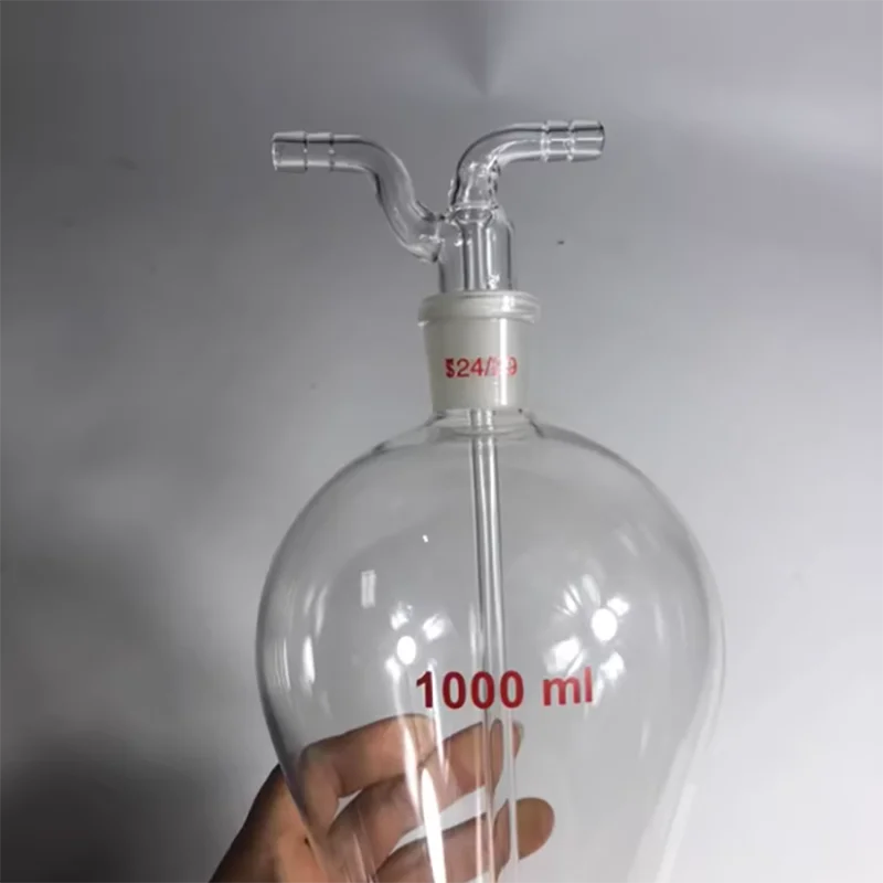 

1000ml mercury vapor generator pear-shaped separatory funnel washing bottle reactor glass