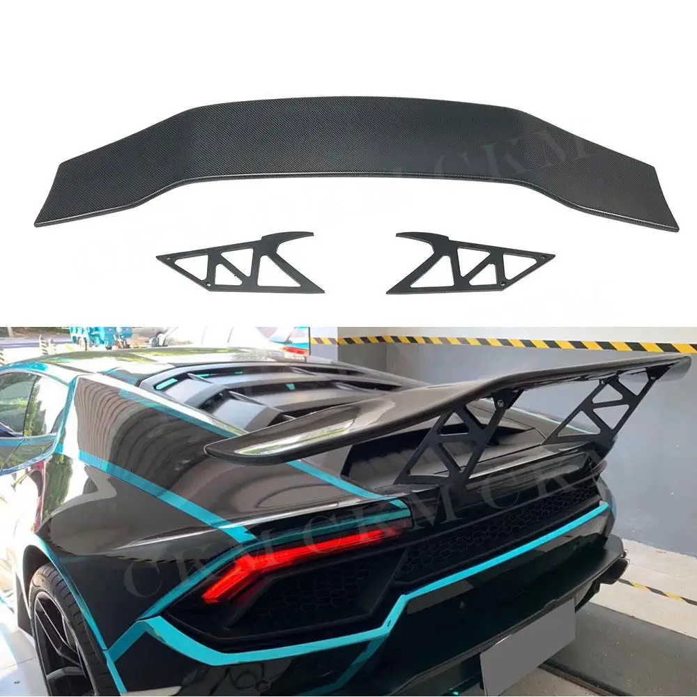 

Dry Carbon Fiber Rear Spoiler Rear Boot Wings for Lamborghini Huracan LP610 LP580 2014-2018 Car D Style