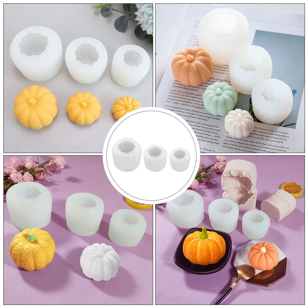3 Pcs Bakery Gel for Baking Halloween Cake Funny Pumpkin Cake Mold Mold Halloween Party Reusable Non Stick Smooth