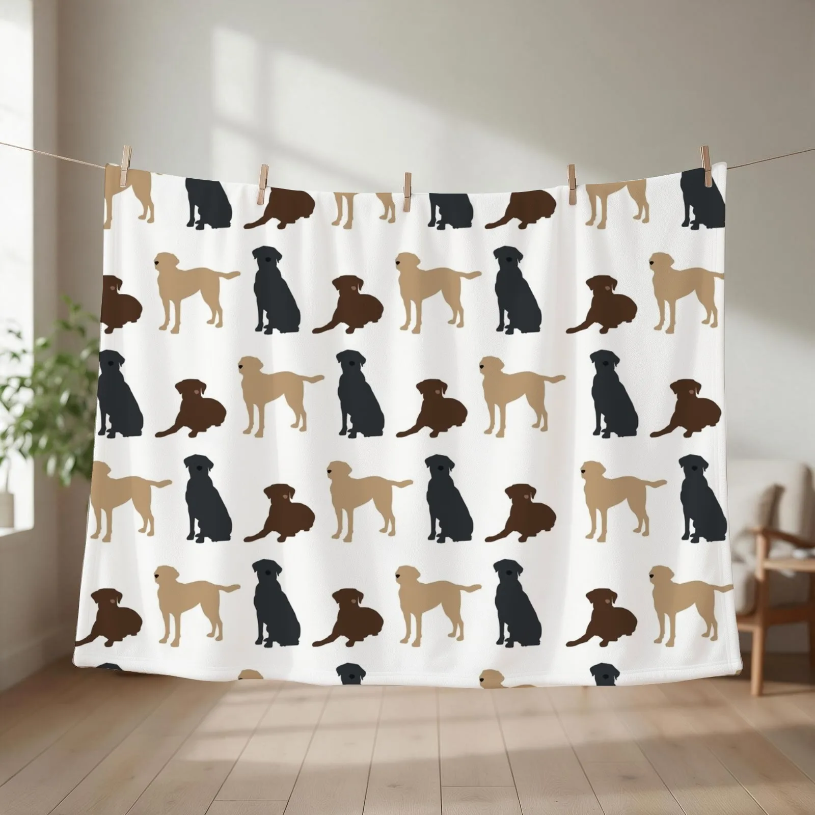 labradors Throw Blanket Designers Soft Plush Plaid Furrys Decorative Sofa Blankets