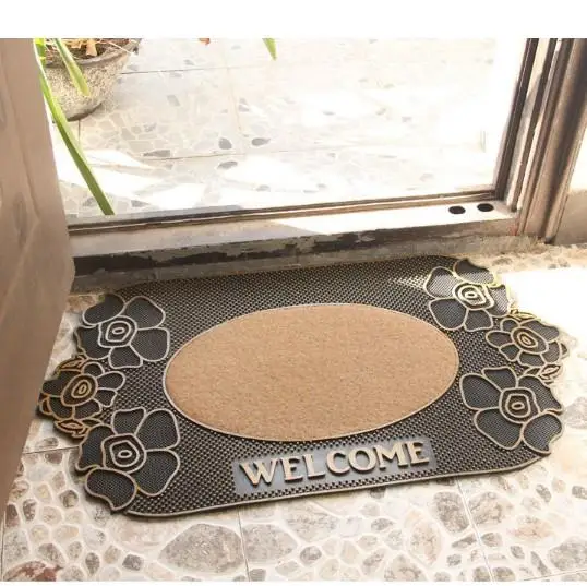 

Doormat fashion carpet rubber plastic foot rub absorbent mats