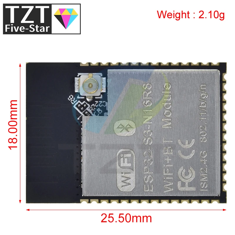 ESP32-S3 Dual Core 32-bit LX7 MCU RF Bluetooth 5 WiFi Module 802.11b g n 20 DdBm ESP32-S3-WROOM-N16R8