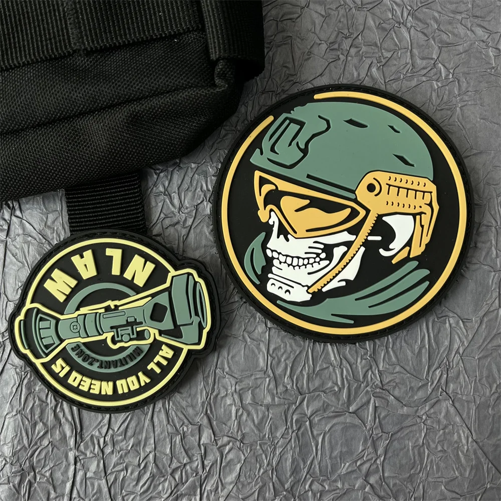 Fallout Tactical  PVC Patch Backpack Military Accessories Stickers for Clothes Hook and Loop Patches