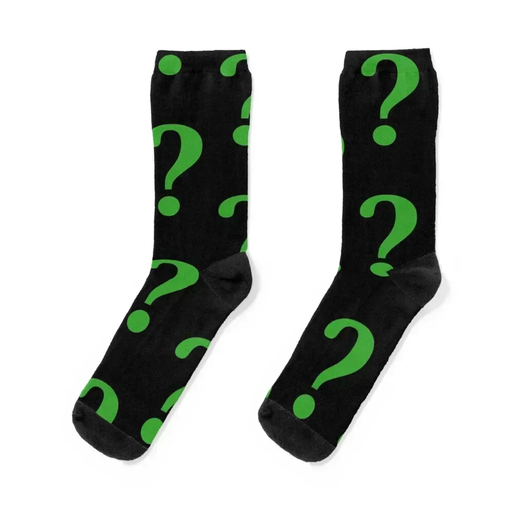 The Riddle Question Mark Symbol Retro Socks kids japanese fashion designer brand Non-slip Men's Socks Women's