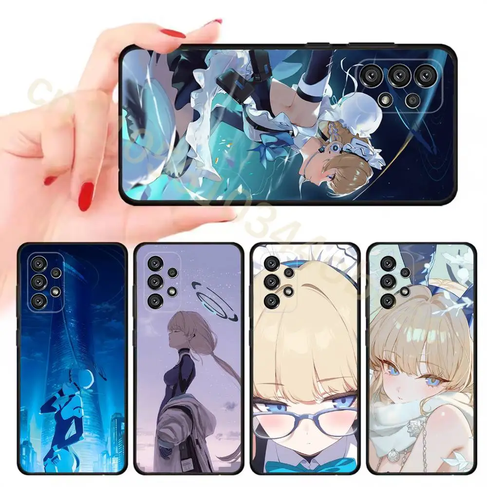 Blue Archive Asuma T-Toki Phone Case For Samsung Galaxy A13,21s,22,31,32,52,53,71,80,A91 Soft Black Shell