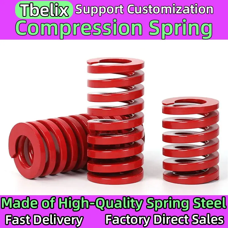 

1PCS Red Mould Die Spring Spiral Stamping Compression Springs For Rear Trunk Tailgate Strut Support Lift Bar Tools OD 30MM