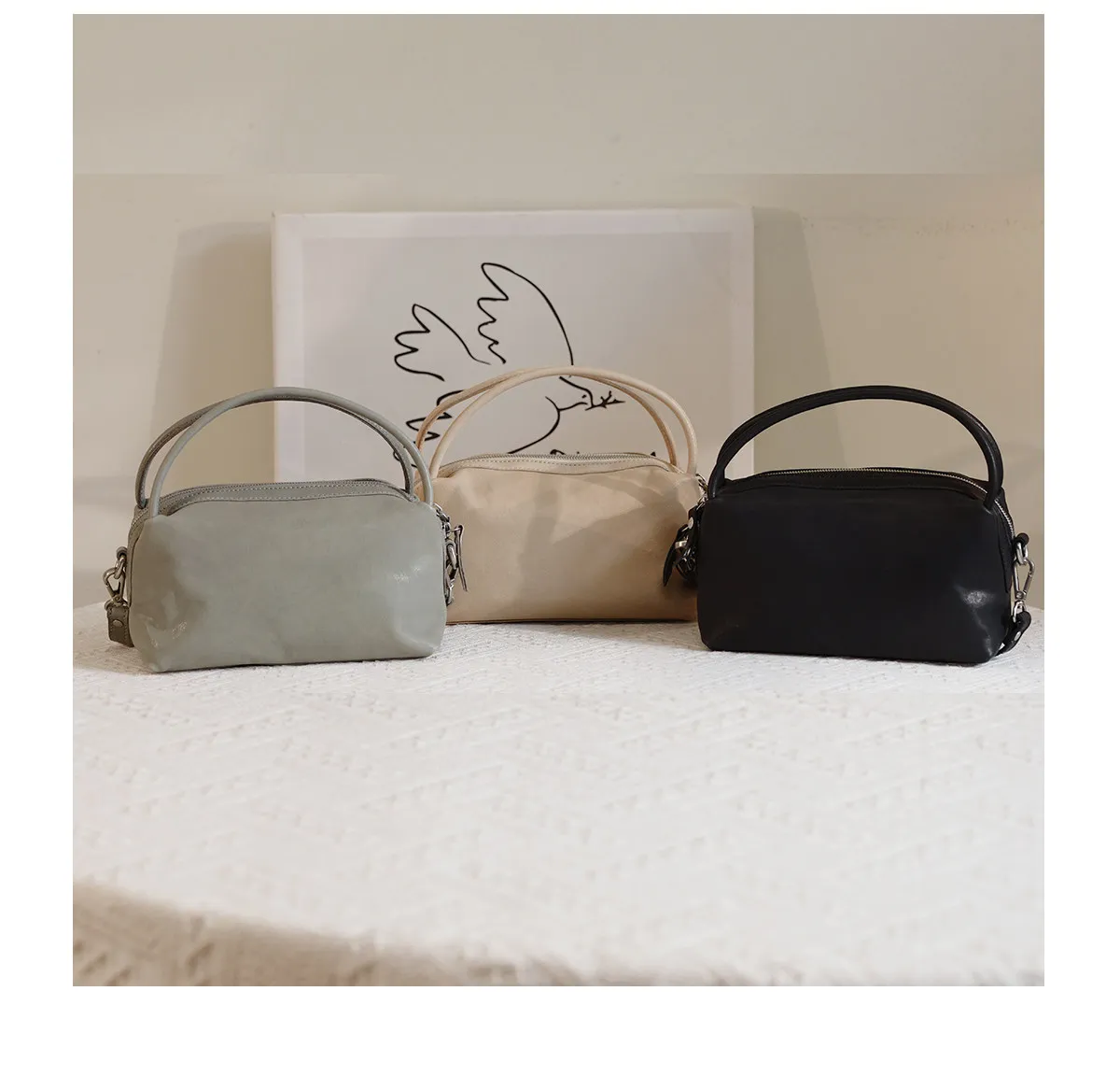 Lässige Designer-Handtasche aus weichem, echtem Leder, handgefertigt, kleine Damenhandtasche, Outdoor-Party, luxuriöse Umhängetasche aus echtem Rindsleder – Detail 25