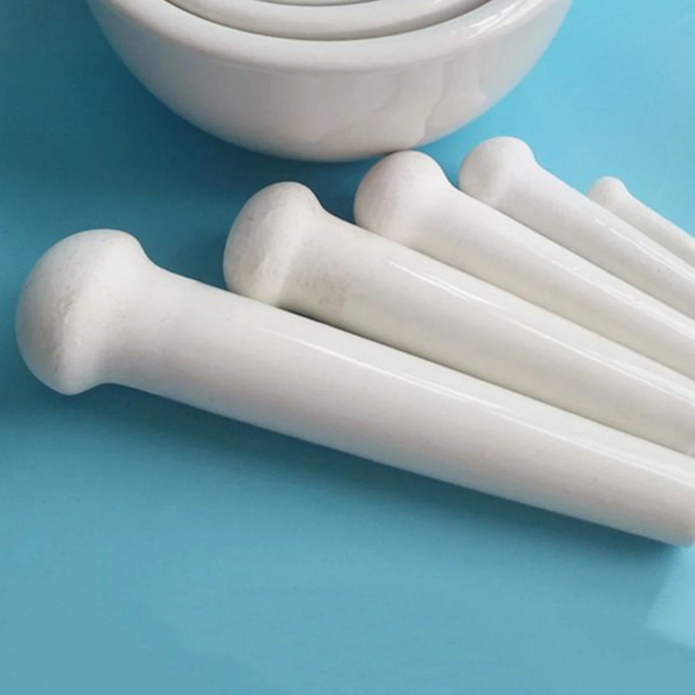 

2Pcs Ceramic Pestle Garlic Grinding Tool Smooth Clean No Residue Long Handle Comfortable Grip Musthave Kitchen Utensil Gift