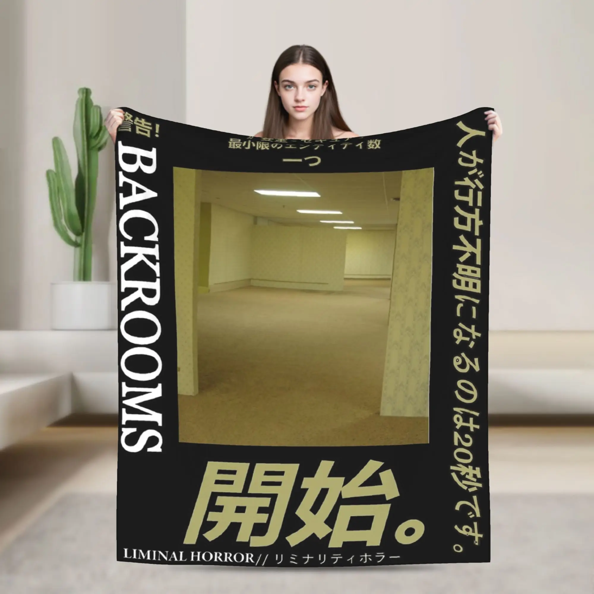Backrooms Horror Movie 2026 Blanket Multi-size Cozy and Lightweight  Throw Blankets for Sofa Couch and Bed