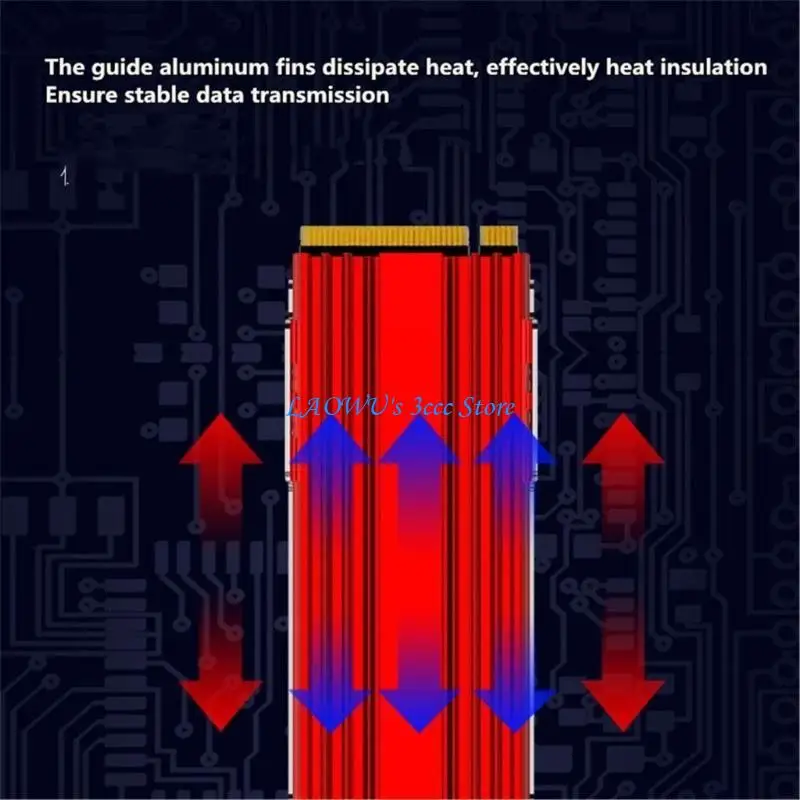 Y8AD NVME Heatsink Aluminum M.2 SSD Cooling Heatsink M.2 NVME 2280 Hard Disk Heat Dissipation Radiator for NVME M.2 2280 SSD