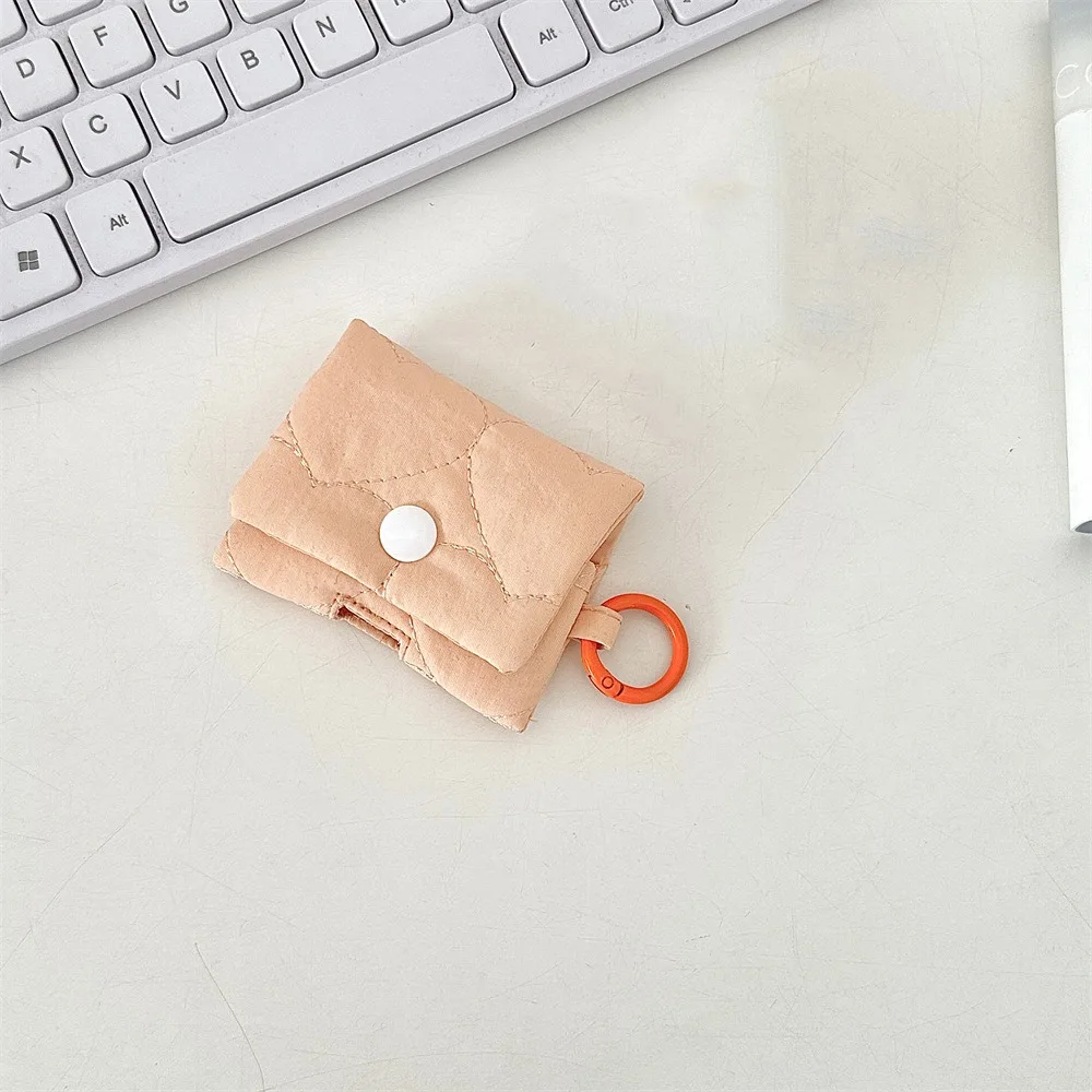 Cute Balletcore Heart Earphone Bag Korean Style Candy Color Headphone Storage Bag Soft Bluetooth Headset Earphone Case