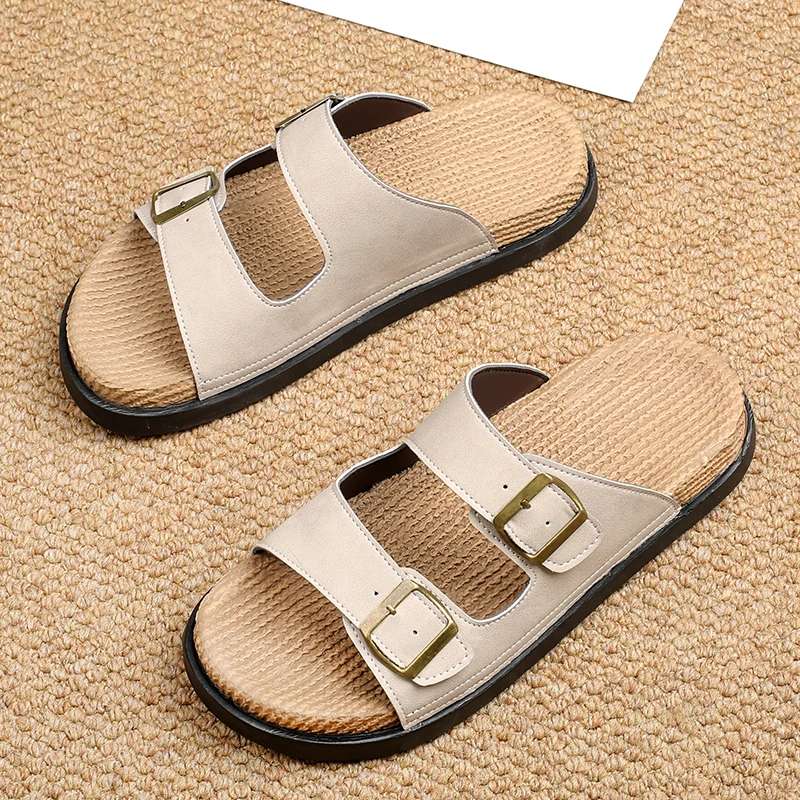 

Men's Summer Outdoor Beach Sandals Anti-slip Wear-resistant Soft Bottom Single-Strap Slippers Teenagers Sandals Shoes