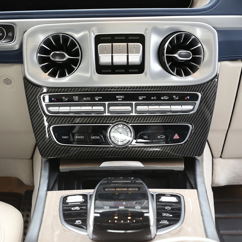 Kit Interior de fibra de carbono ABS para mercedes-benz clase G W464 2019-2022, Panel de cambio de marchas de consola, pegatinas embellecedoras