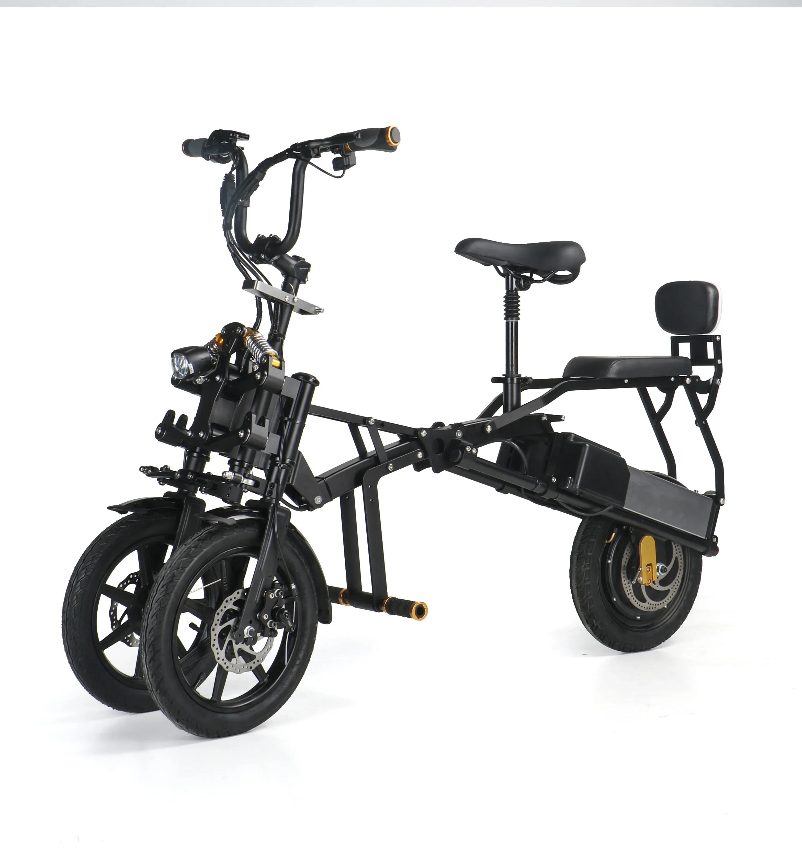 Yunyi Factory 3 Wheels Folding  Electric Bicycle Scooter 48V E6-7 Bike For Adults